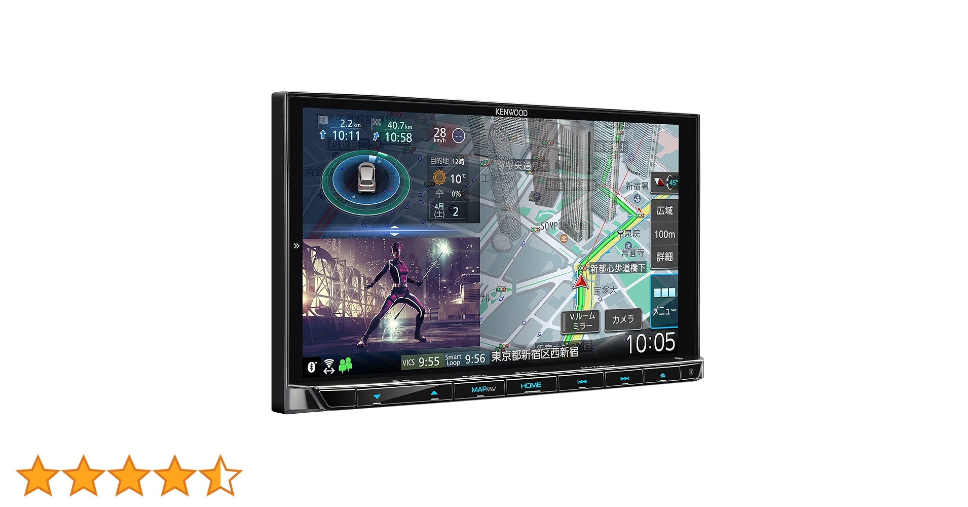 Amazon | ケンウッド(KENWOOD) カーナビ 彩速 7インチ MDV-M809HD